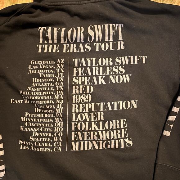 Taylor Swift The Eras Tour Black Hoodie XL Concert Merch - Picture 5 of 5